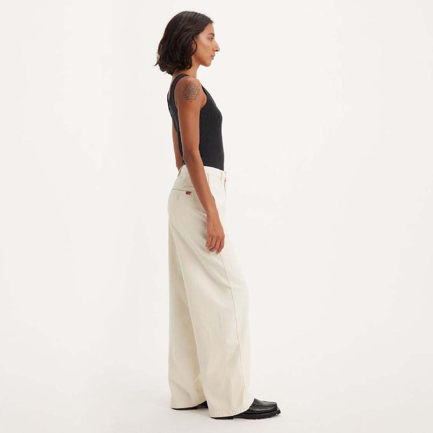 Cream - Lifestyle - Levis Womens-Ladies Wellthread Soft Trousers