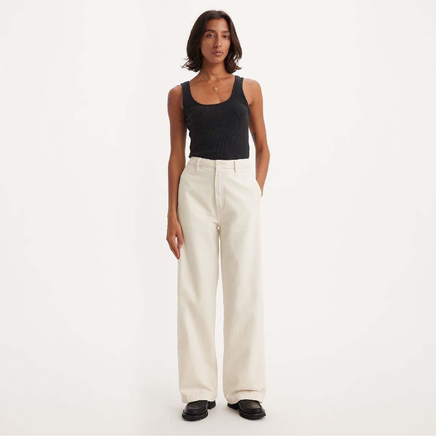 Cream - Pack Shot - Levis Womens-Ladies Wellthread Soft Trousers