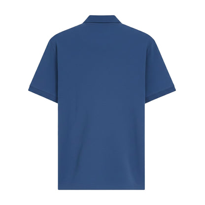 Blue - Back - Hugo Mens Dalomino Contrast Logo Polo Shirt