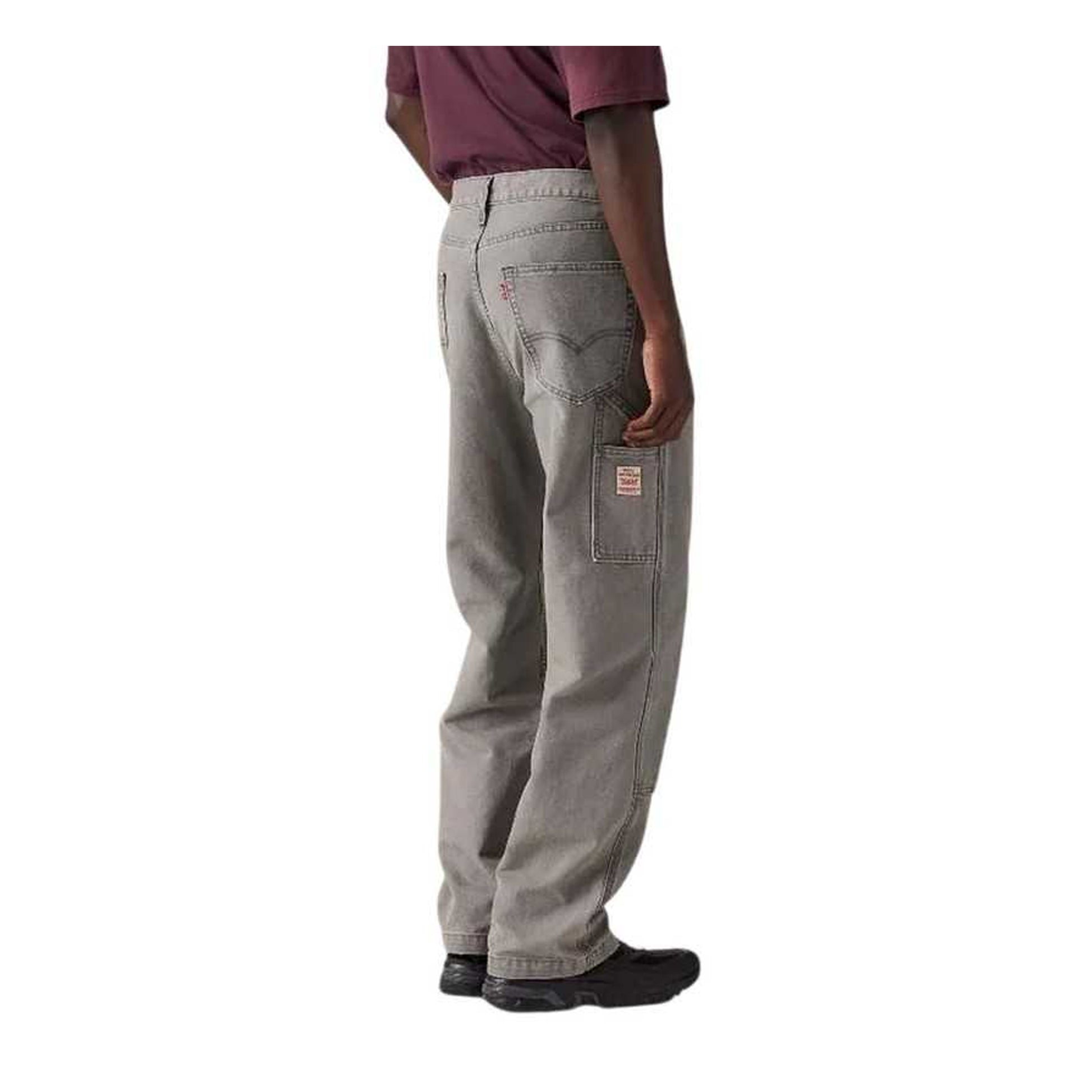 Grey - Back - Levis Mens Carpenter Double Knee Loose Fit Jeans