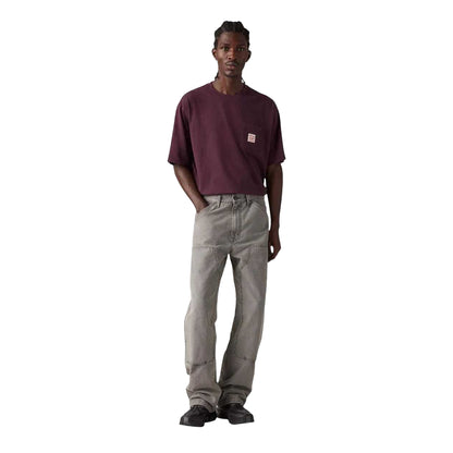 Grey - Side - Levis Mens Carpenter Double Knee Loose Fit Jeans