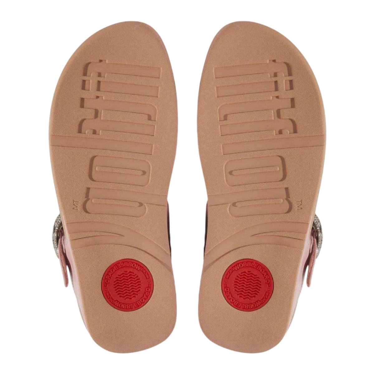 Beige - Lifestyle - Fit Flop Womens-Ladies Lulu Crystal Leather Buckle Sandals