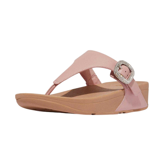 Beige - Front - Fit Flop Womens-Ladies Lulu Crystal Leather Buckle Sandals