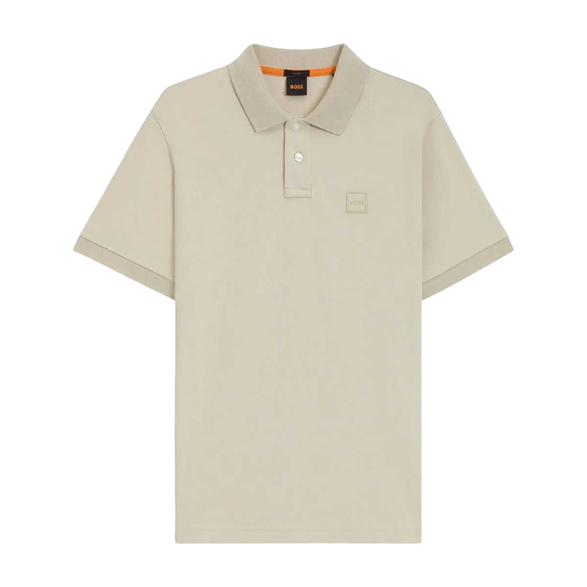 Beige - Front - Boss Mens Passenger Logo Slim Polo Shirt