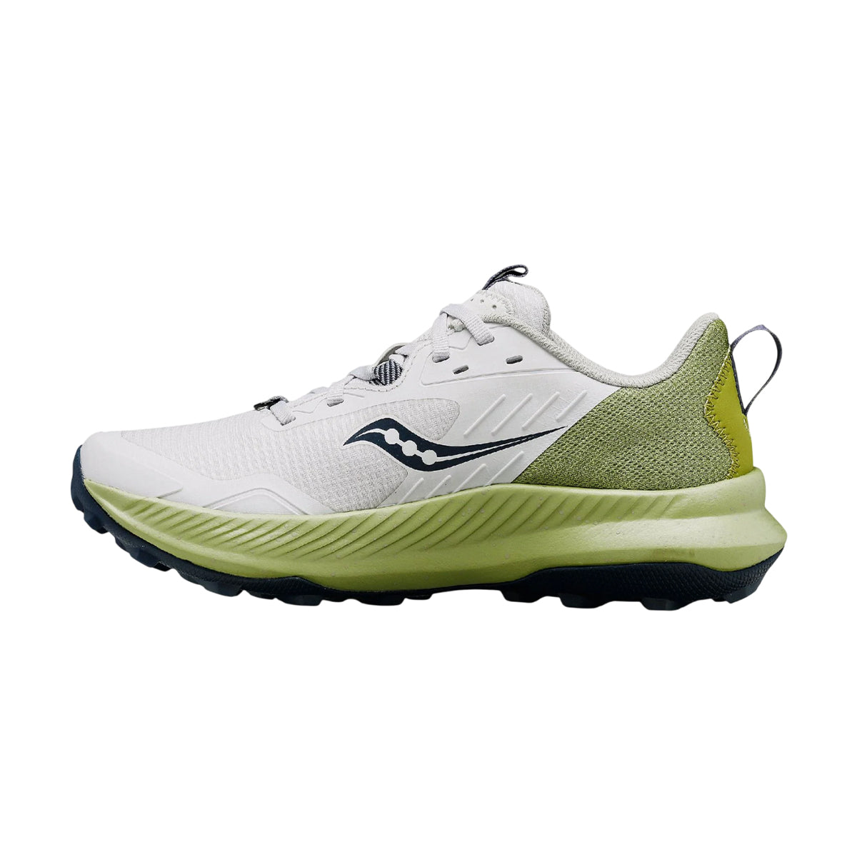 White-Green - Side - Saucony Mens Blaze Trail Trainers