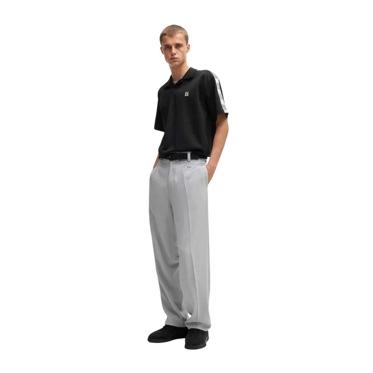 Black - Lifestyle - Hugo Boss Mens Dalpars Logo Polo Shirt