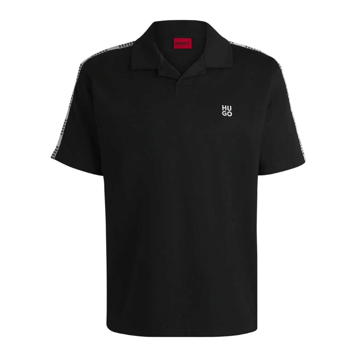 Black - Front - Hugo Boss Mens Dalpars Logo Polo Shirt