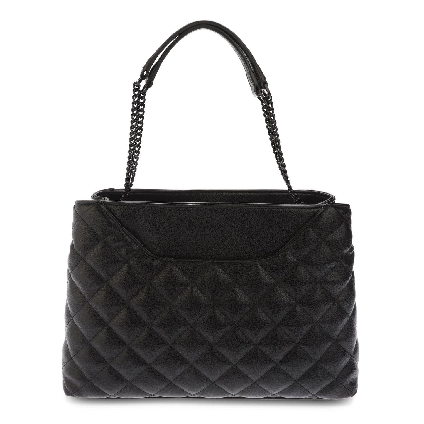 Black - Back - DKNY Nikki Leather Tote Bag
