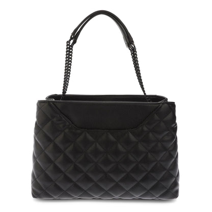 Black - Back - DKNY Nikki Leather Tote Bag