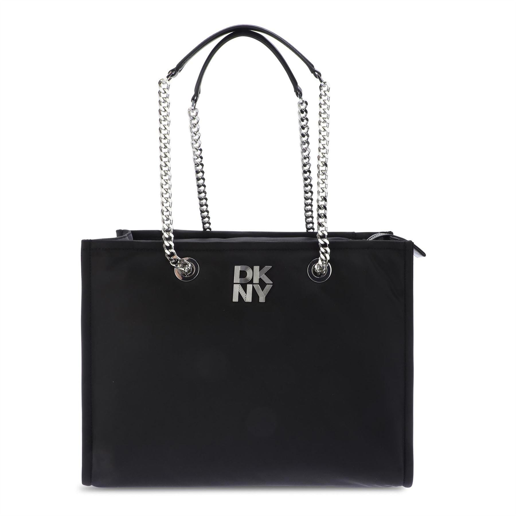 Black-Silver - Front - DKNY Lorena Tote Bag