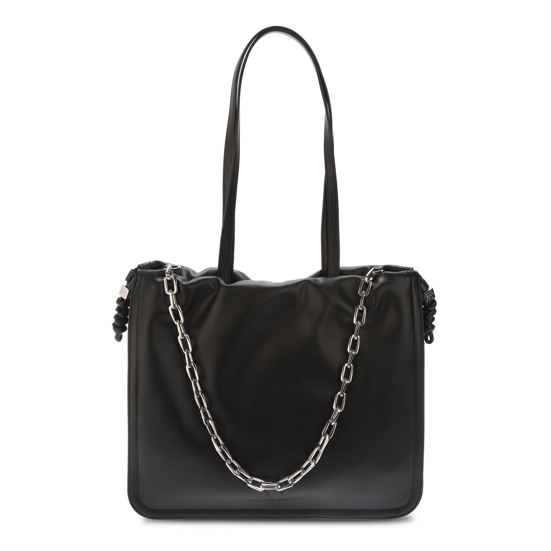 Black-Silver - Front - DKNY Halle Tote Bag