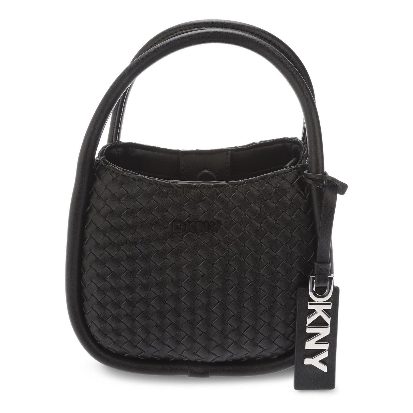 Black-Silver - Front - DKNY Womens-Ladies Capri Hobo Crossbody Bag
