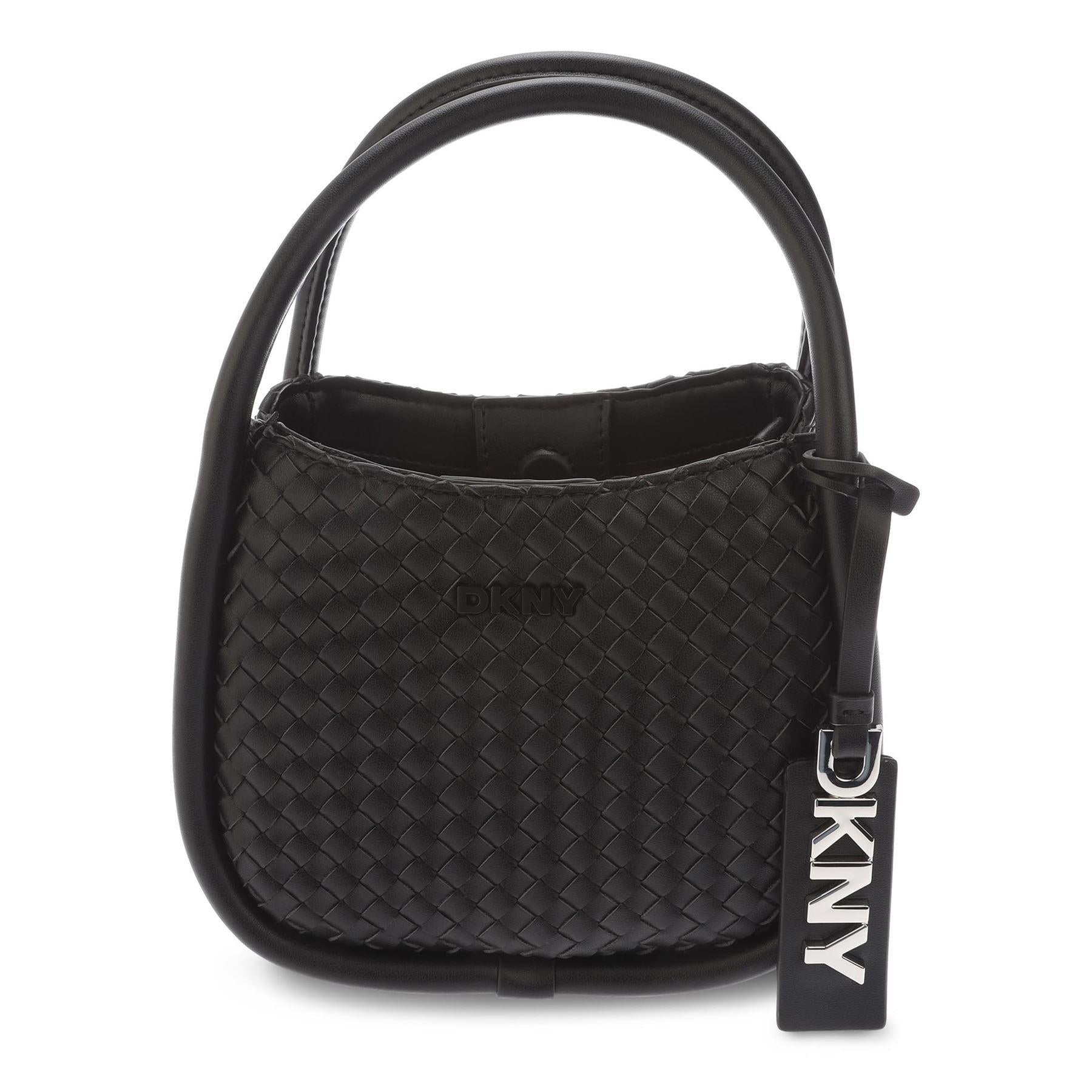 Black-Silver - Front - DKNY Womens-Ladies Capri Hobo Crossbody Bag
