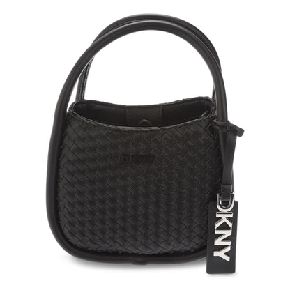 Black-Silver - Front - DKNY Womens-Ladies Capri Hobo Crossbody Bag