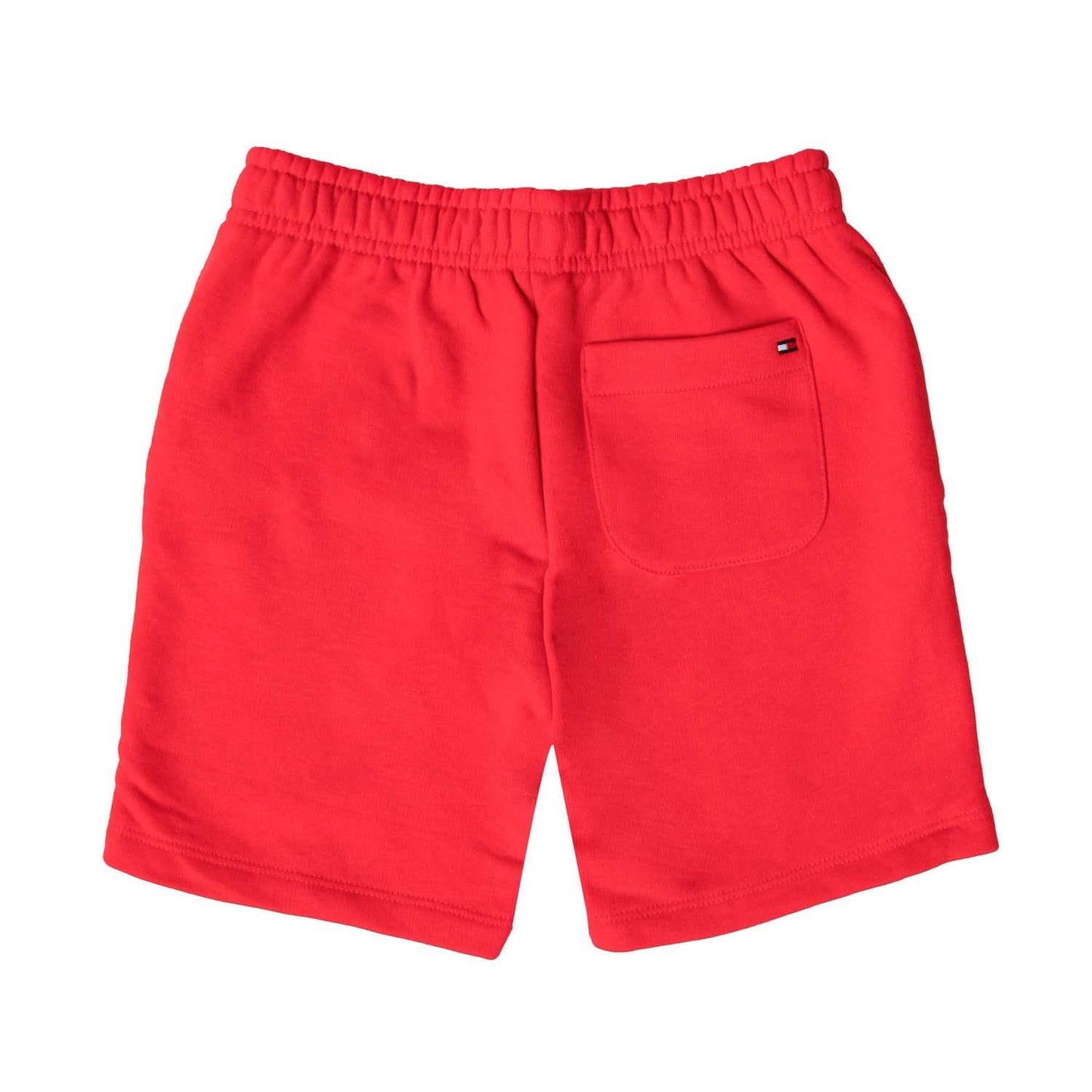 Red - Back - Tommy Hilfiger Boys Varsity Logo Sweat Shorts