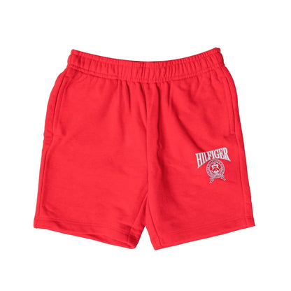 Red - Front - Tommy Hilfiger Boys Varsity Logo Sweat Shorts