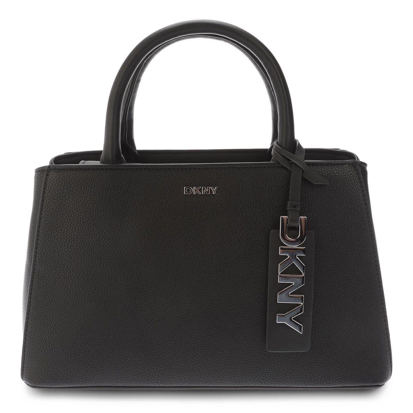 Black-Silver - Front - DKNY Womens-Ladies Azalea Satchel