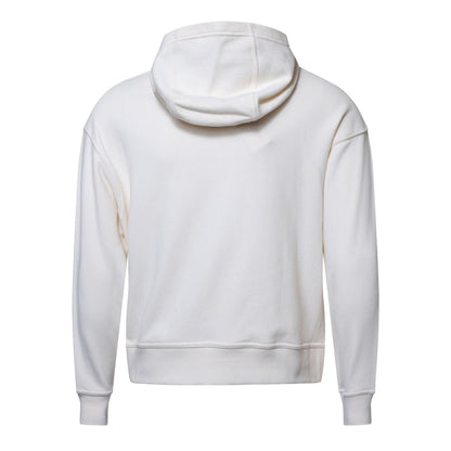 Beige - Back - DKNY Womens-Ladies Jeans Applique Logo Satin Hoodie