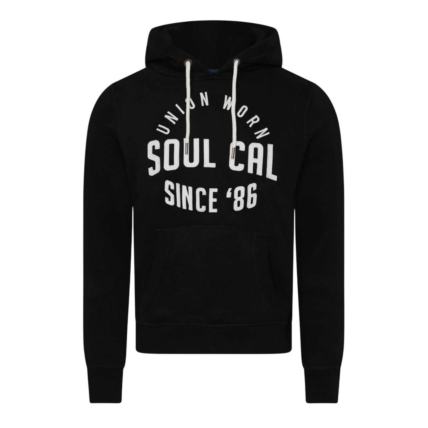Black - Front - SoulCal Womens-Ladies Union Overhead Hoodie