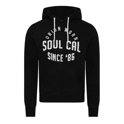 Black - Front - SoulCal Womens-Ladies Union Overhead Hoodie