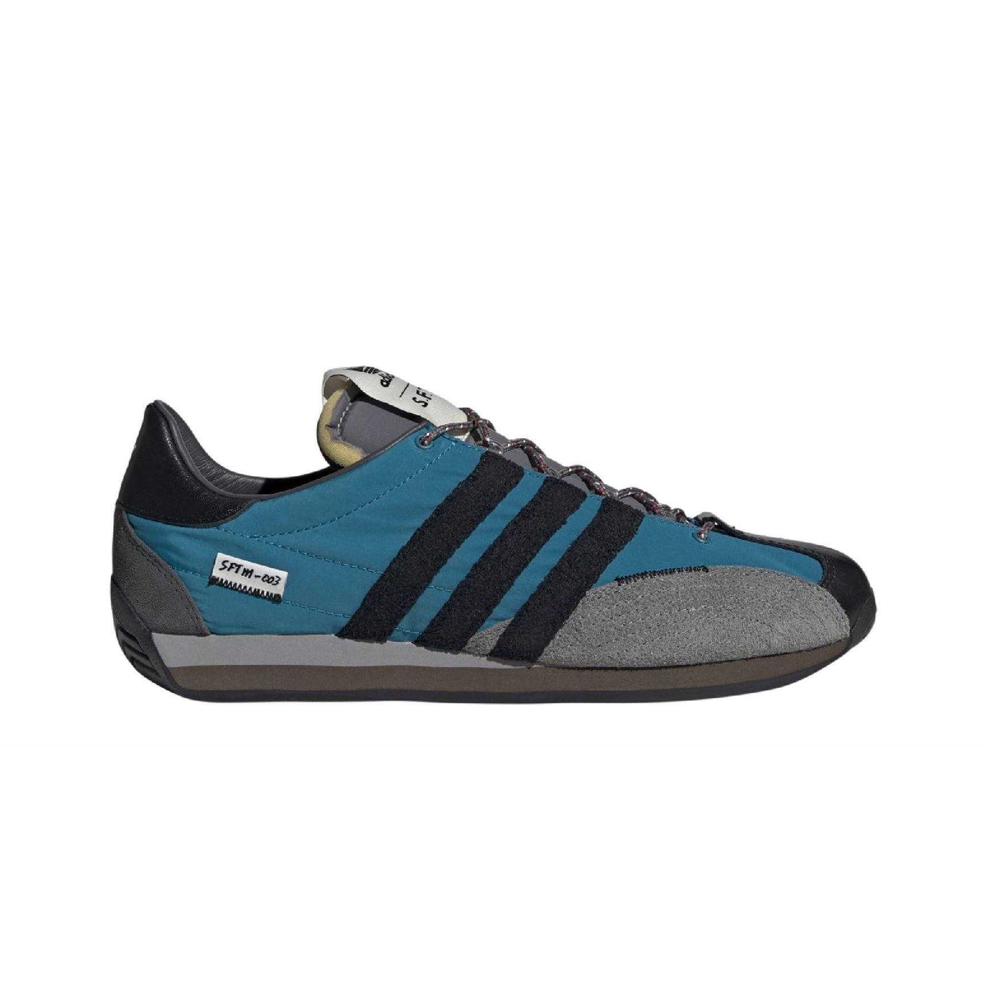 Teal - Side - Adidas Mens Country OG Song for the Mute Leather Trainers