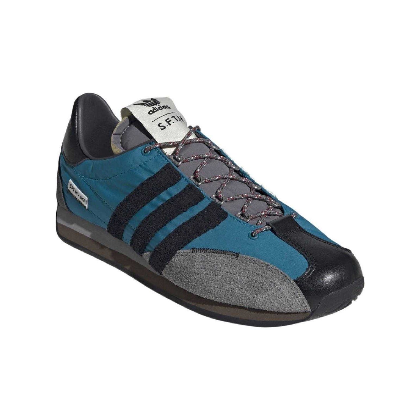 Teal - Front - Adidas Mens Country OG Song for the Mute Leather Trainers