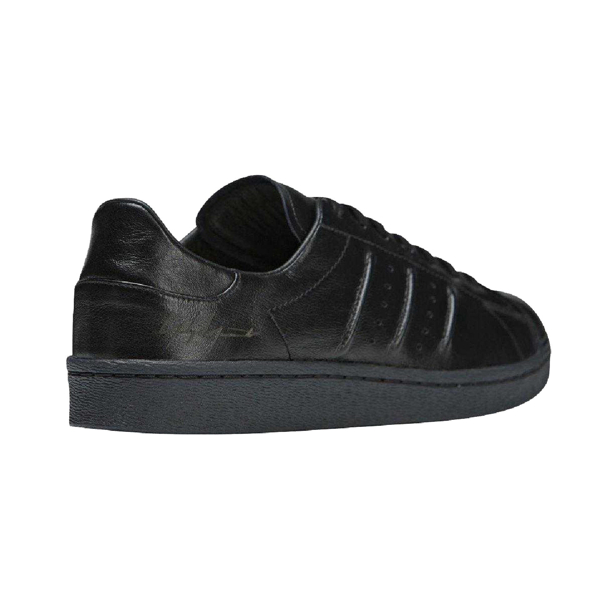 Black - Back - Adidas Mens Y-3 Superstar Leather Trainers