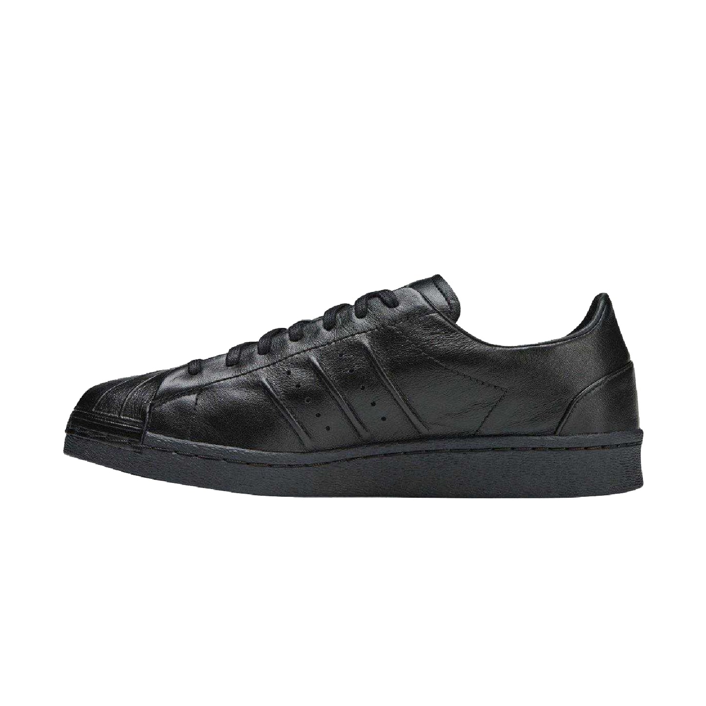 Black - Side - Adidas Mens Y-3 Superstar Leather Trainers
