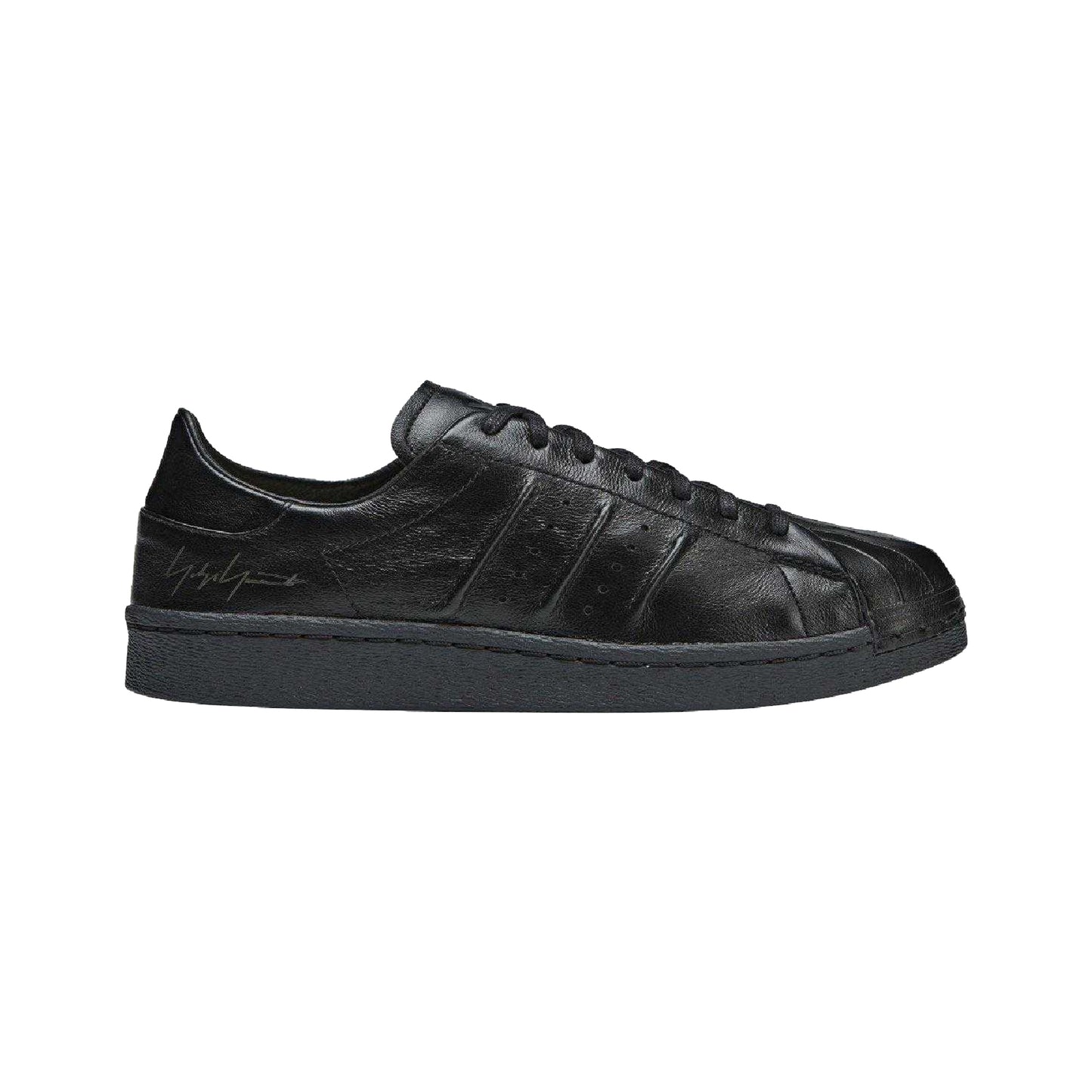 Black - Lifestyle - Adidas Mens Y-3 Superstar Leather Trainers
