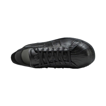 Black - Pack Shot - Adidas Mens Y-3 Superstar Leather Trainers