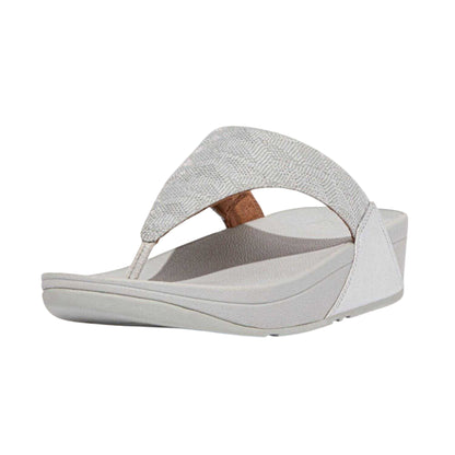 Silver - Front - Fit Flop Womens-Ladies Lulu Glitz Faux Leather Sandals