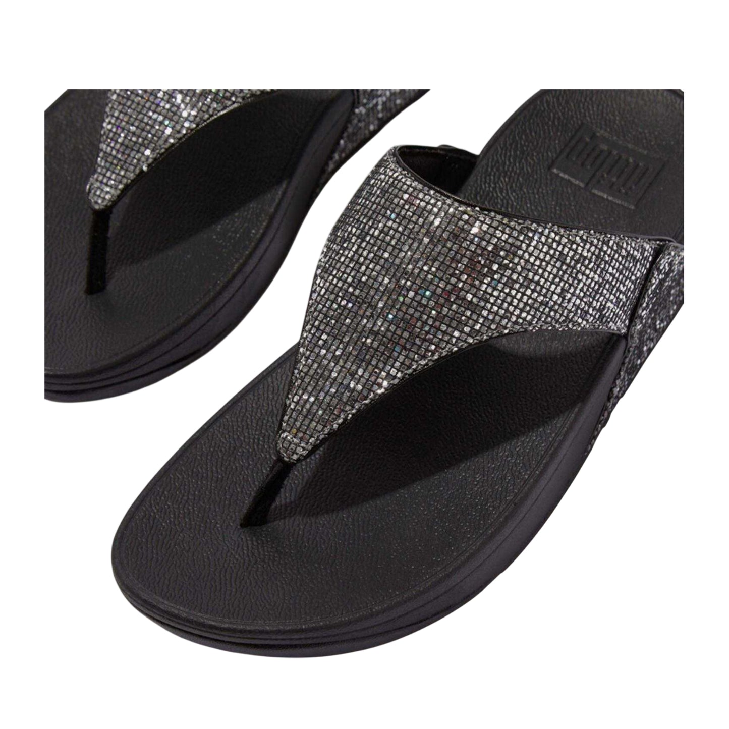 Silver - Lifestyle - Fit Flop Womens-Ladies Lulu Glitterball Leather Sandals