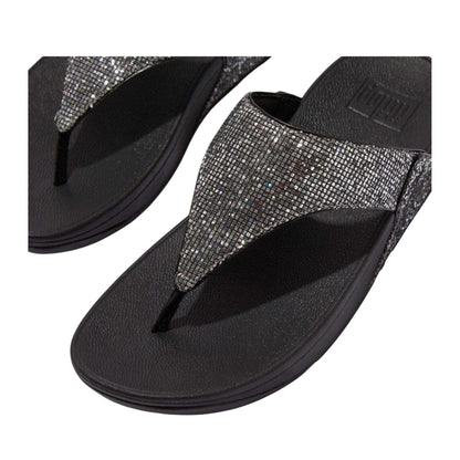 Silver - Lifestyle - Fit Flop Womens-Ladies Lulu Glitterball Leather Sandals