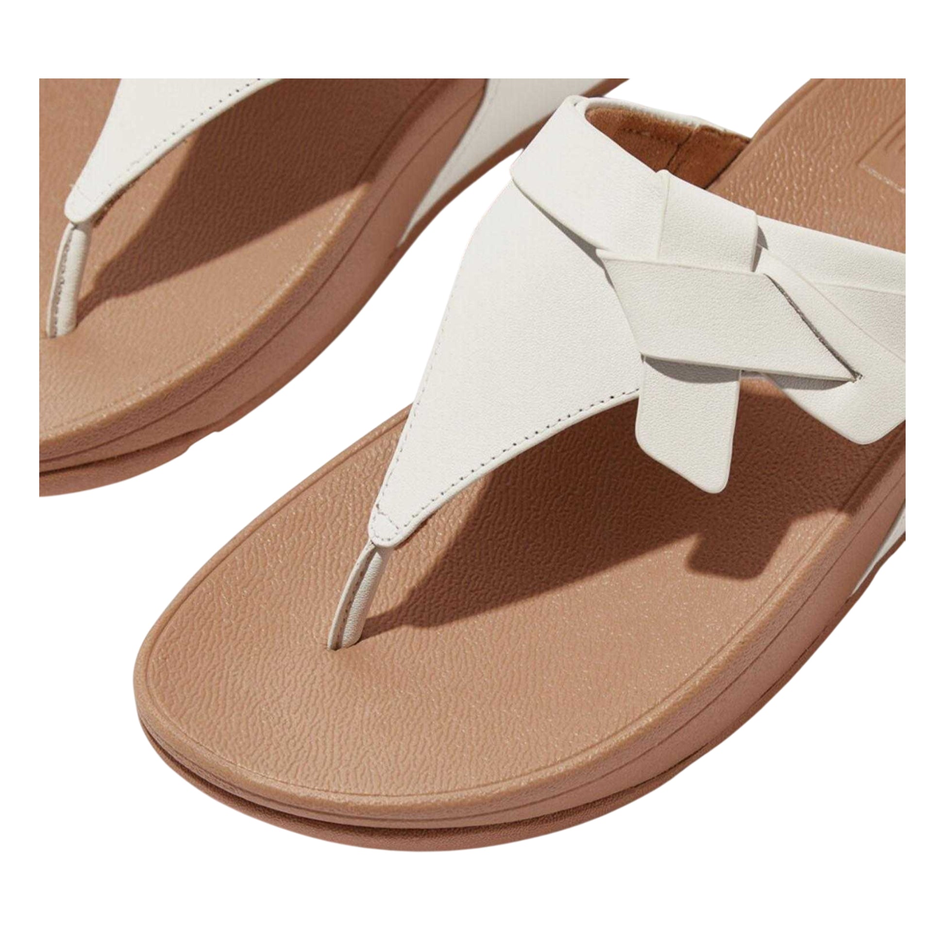 White - Lifestyle - Fit Flop Womens-Ladies Lulu Knotted Leather Sandals