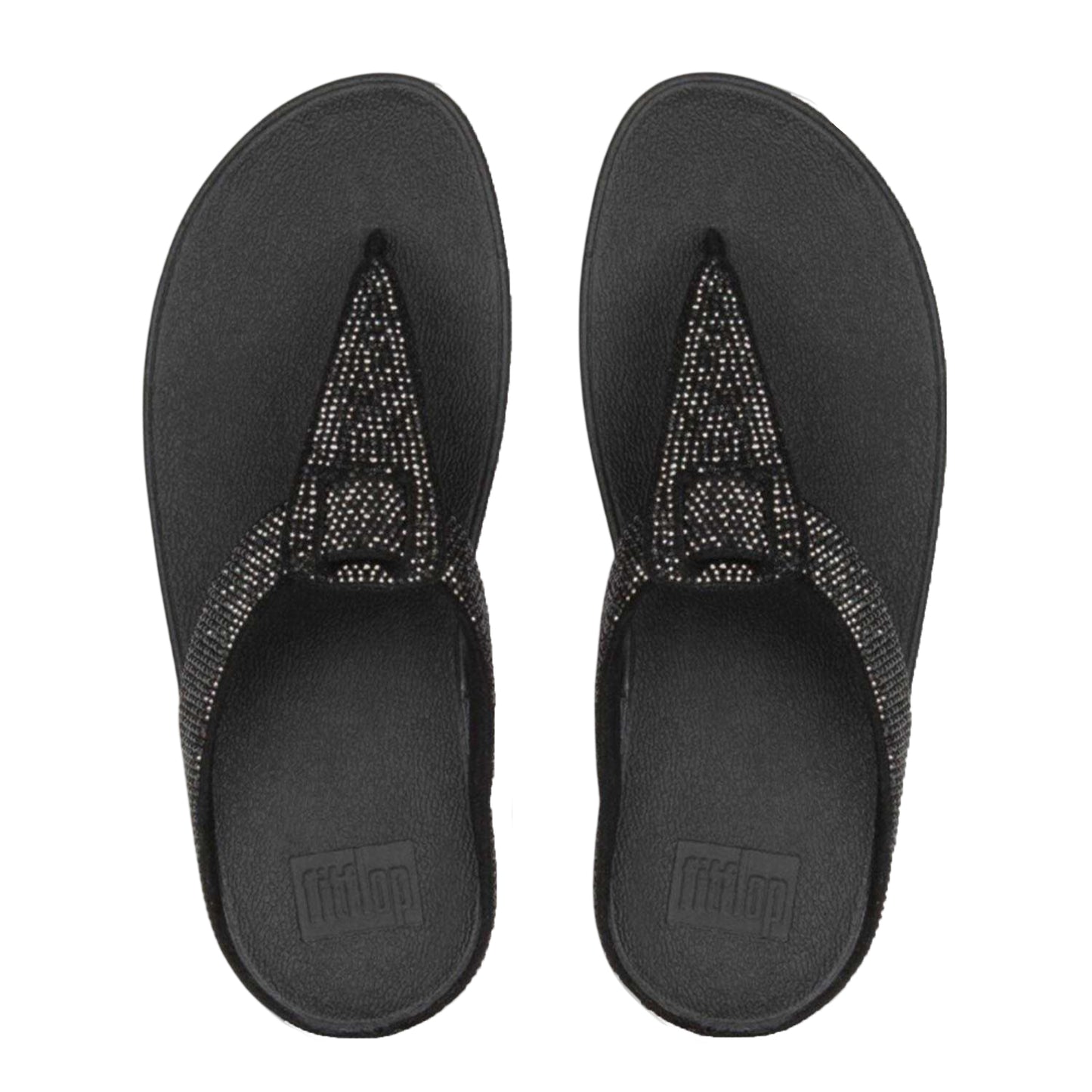 Black - Side - Fit Flop Womens-Ladies Isabelle Leather Sandals