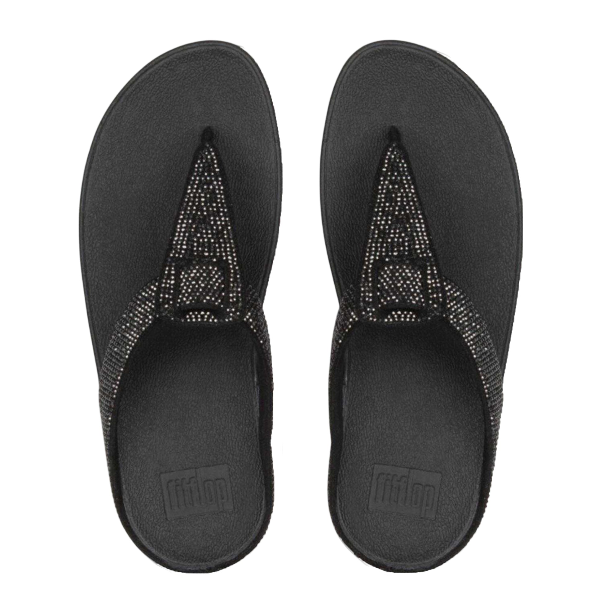Black - Side - Fit Flop Womens-Ladies Isabelle Leather Sandals