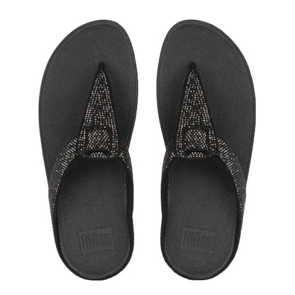 Black - Side - Fit Flop Womens-Ladies Isabelle Leather Sandals