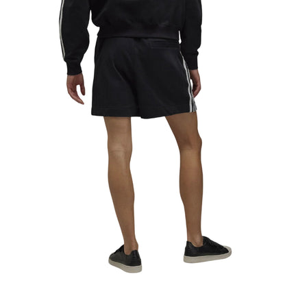 Black - Back - Y-3 Mens French Terry 3 Stripes Shorts
