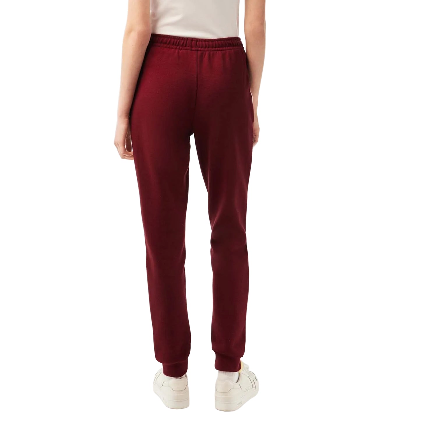 Red - Back - Lacoste Womens-Ladies Sporty & Rich Stretch Jogging Bottoms