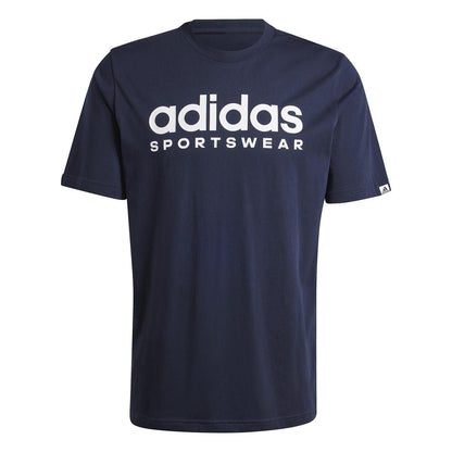 Navy - Front - Adidas Mens Graphic T-Shirt