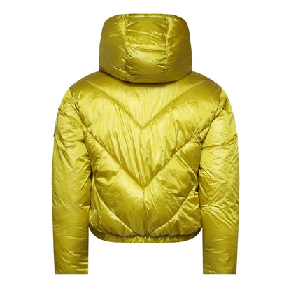 Yellow - Back - DKNY Womens-Ladies Cropped Puffer Jacket