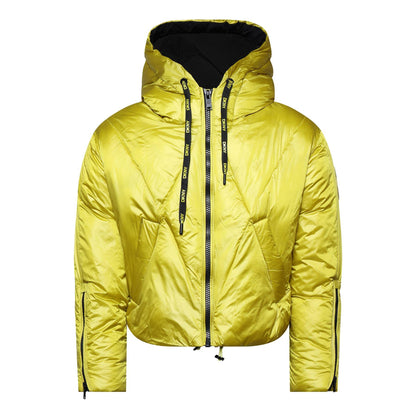 Yellow - Front - DKNY Womens-Ladies Cropped Puffer Jacket