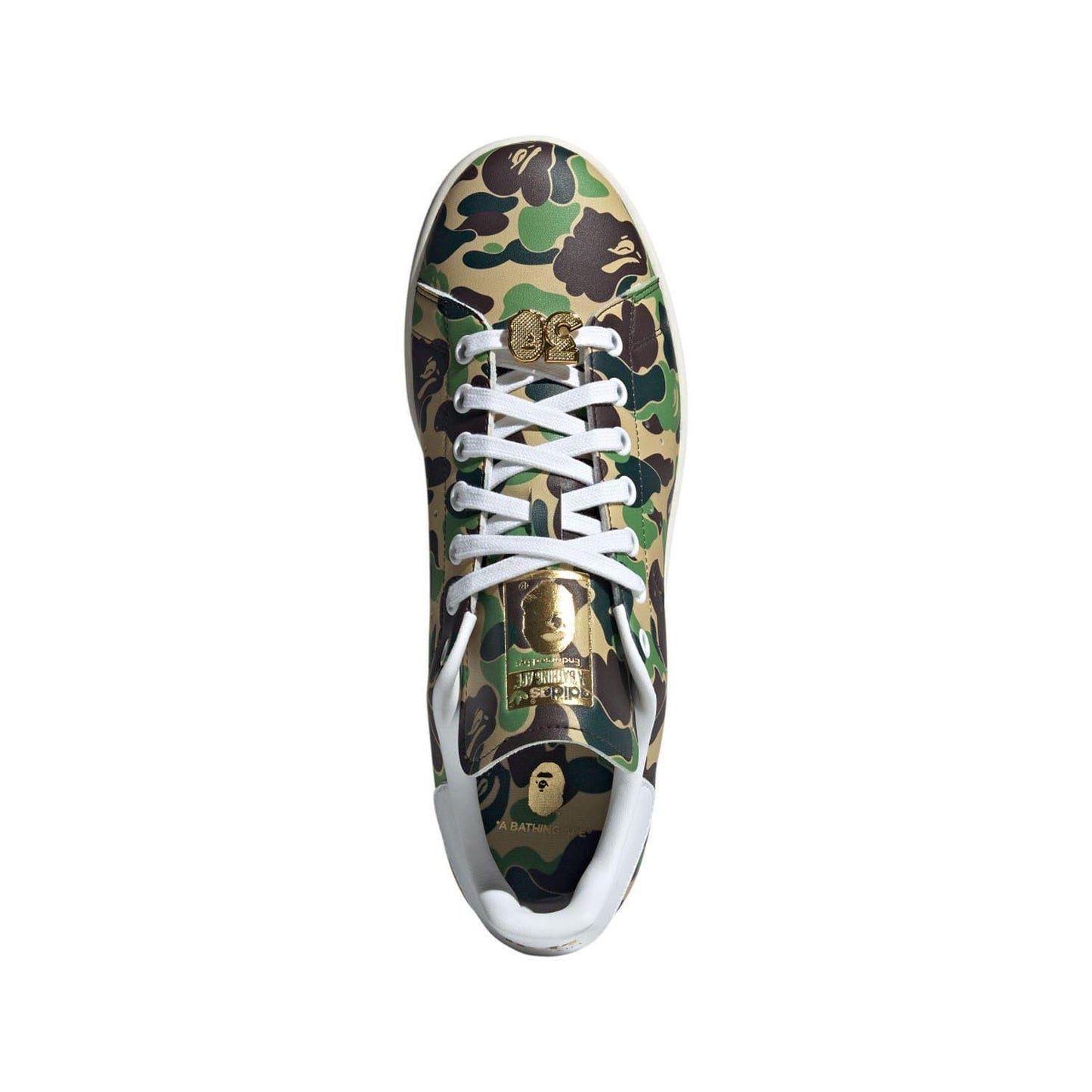 Green - Back - Adidas Mens Bape Stan Smith Camouflage Shoes