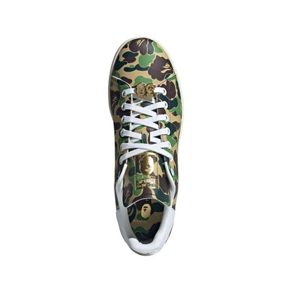 Green - Back - Adidas Mens Bape Stan Smith Camouflage Shoes