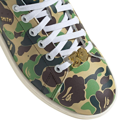 Green - Side - Adidas Mens Bape Stan Smith Camouflage Shoes