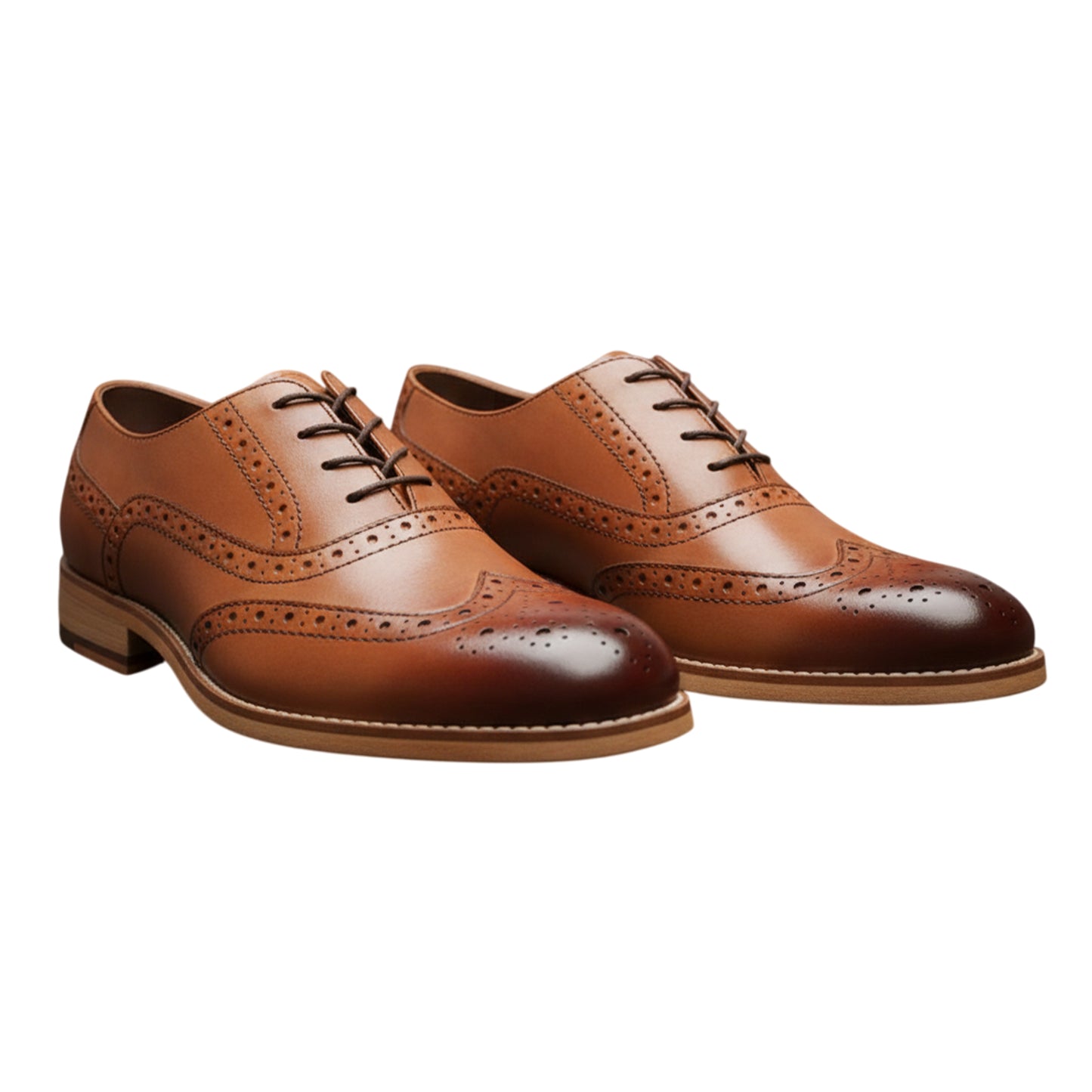 Beige - Front - Firetrap Mens Spencer Brogues