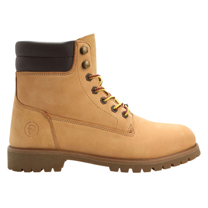 Beige - Front - Firetrap Mens Lumber 43 Leather Hiking Boots