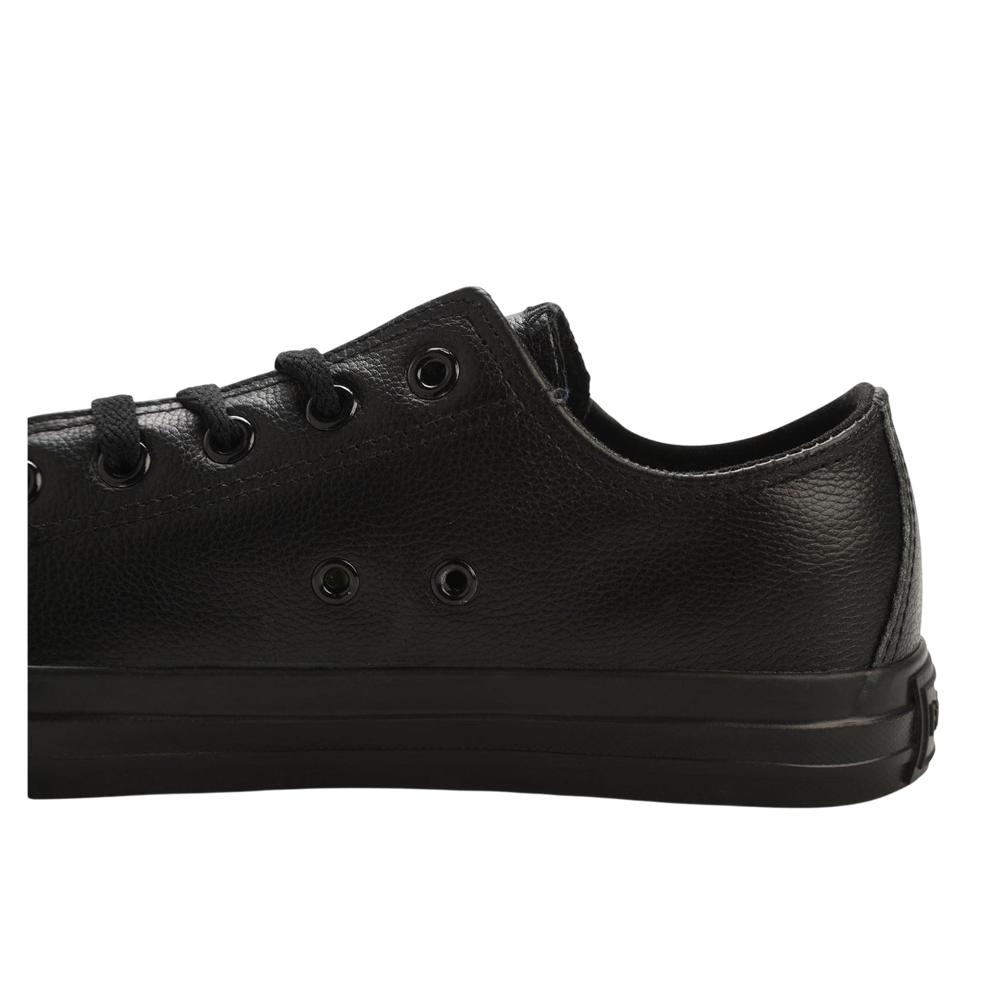 Black - Side - Firetrap Womens-Ladies Newick Leather Trainers