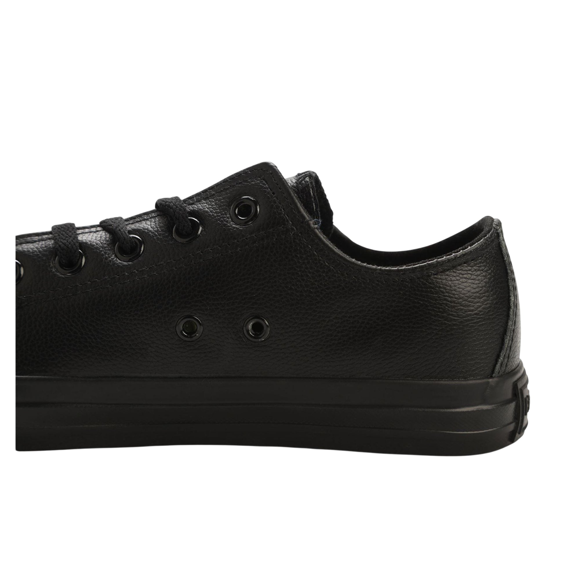 Black - Side - Firetrap Womens-Ladies Newick Leather Trainers