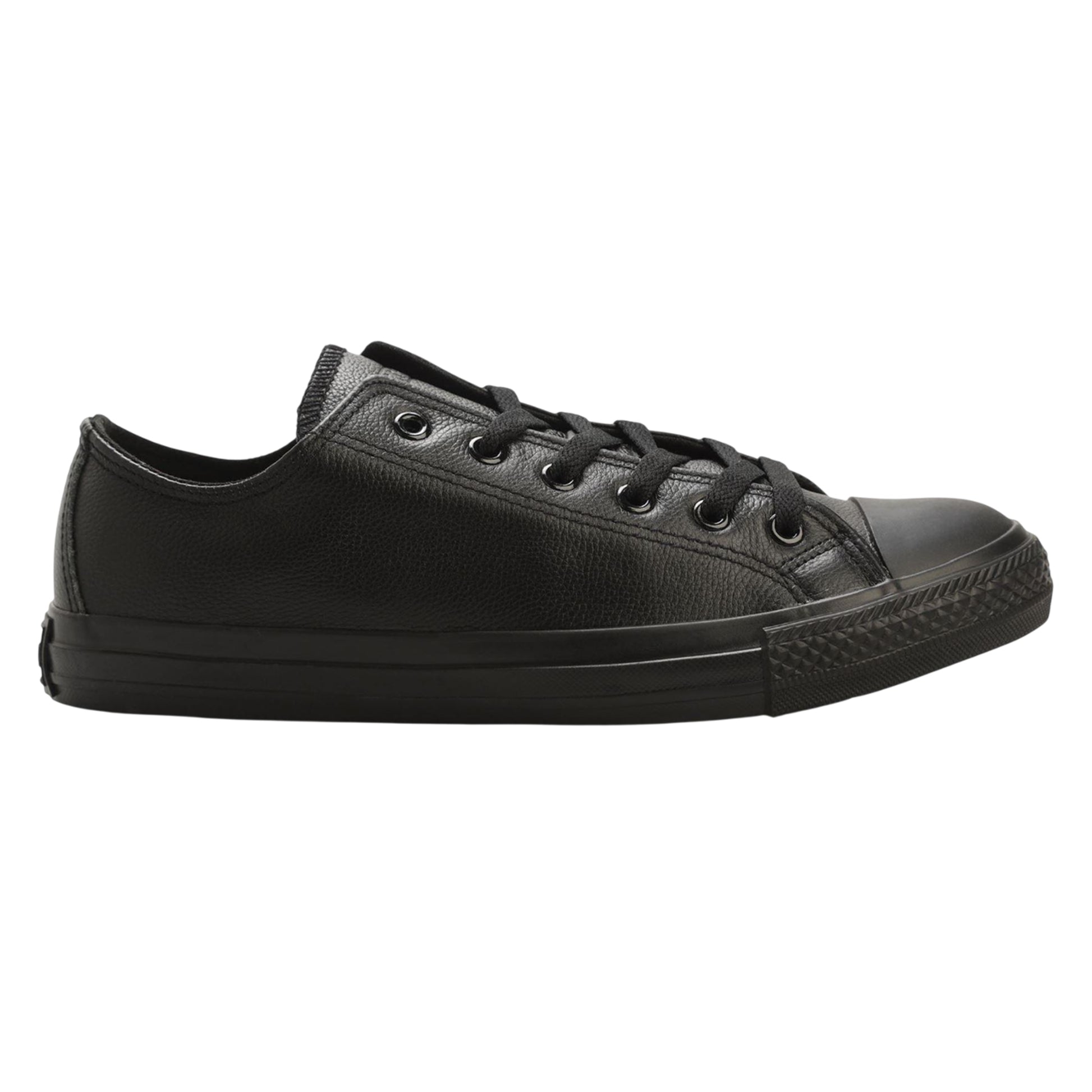 Black - Front - Firetrap Womens-Ladies Newick Leather Trainers